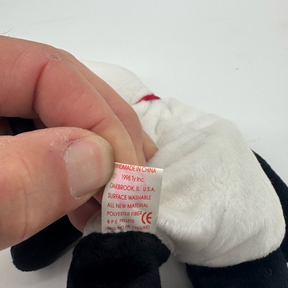 Ty Beanie Baby plush toy named "Fortune," designed as a panda bear. - Picture 4 of 4